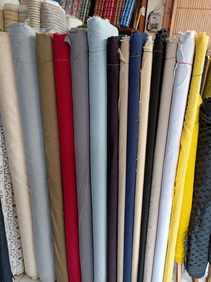 jual bahan kain lengkap toko dunia textile jln.sulawesi no 75 denpasar bali